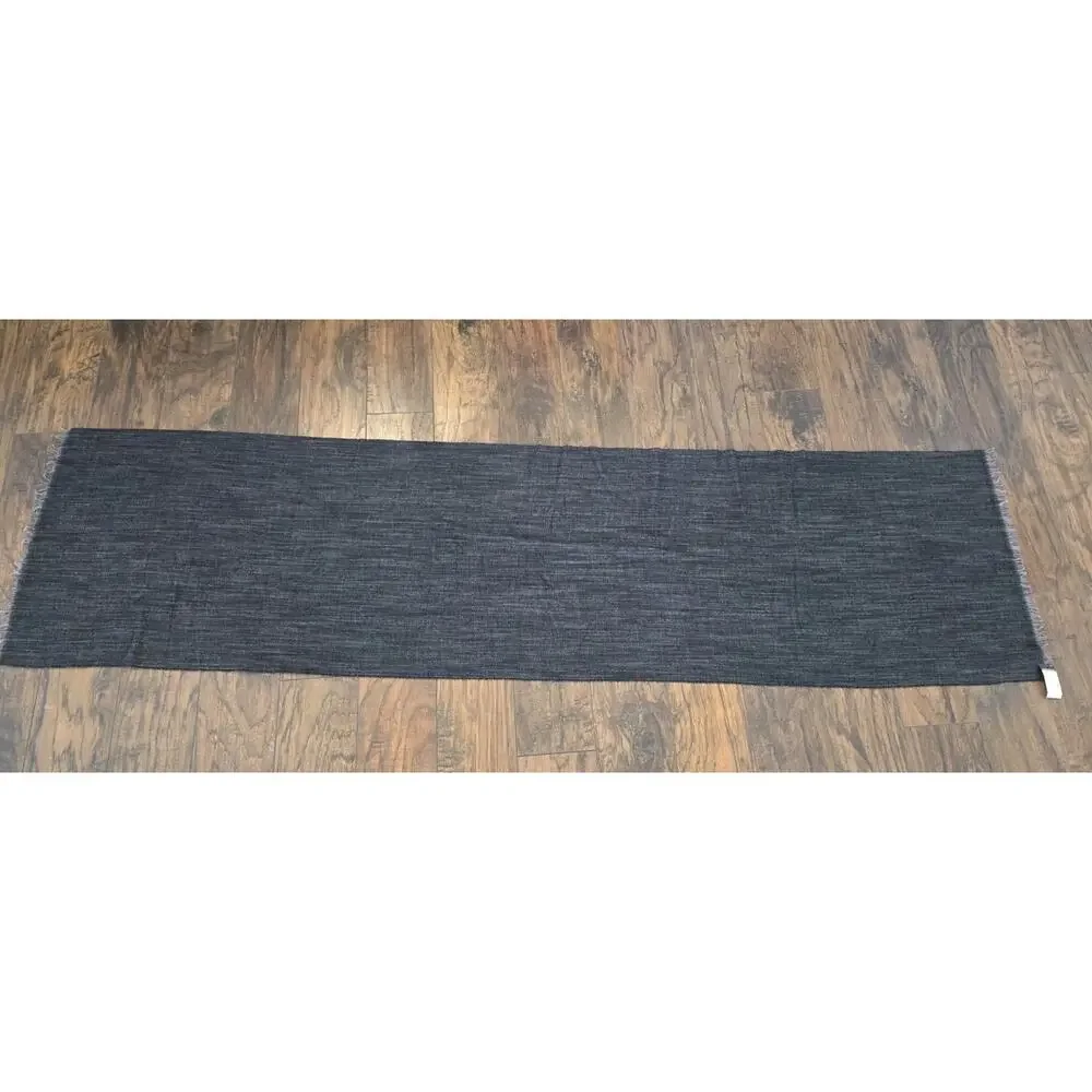 Polo Ralph Lauren Scarf Wool/viscose/nylon Charcoal Fringe